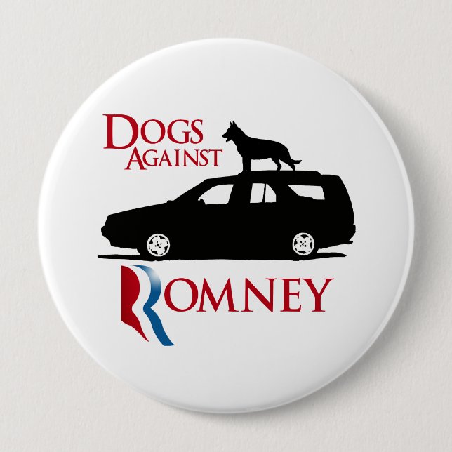 Dogs Against Romney -.png 10 Cm Round Badge (Front)