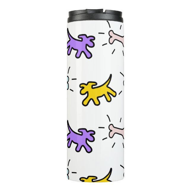 Dogs and Bones PY Graffiti Style Thermal Trumbler Tumbler (Back)