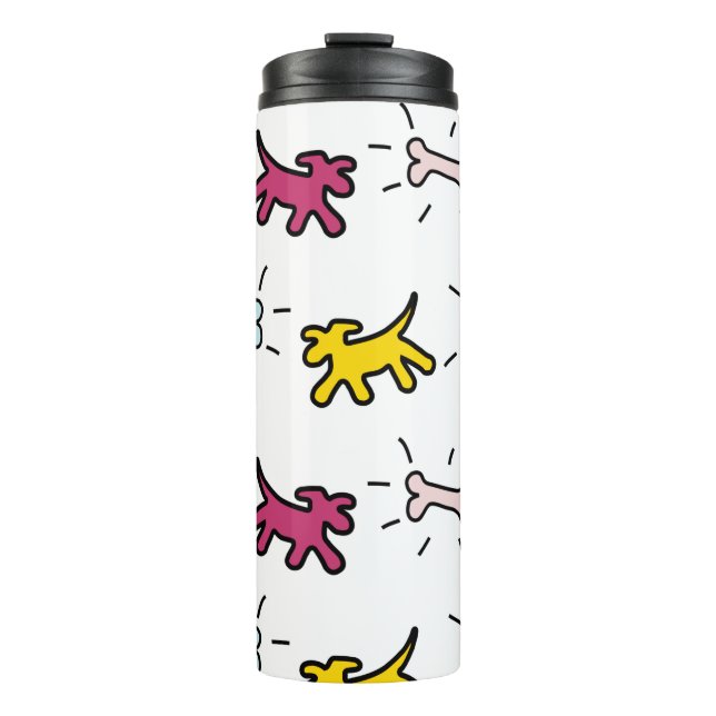 Dogs and Bones RY Graffiti Style Thermal Trumbler Thermal Tumbler (Front)