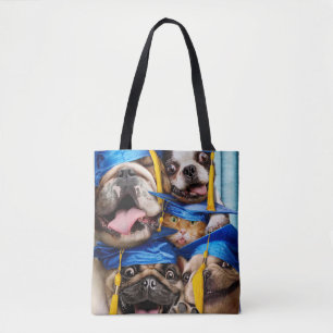 Dogs and Cat Grads in Photo Booth Tote Bag