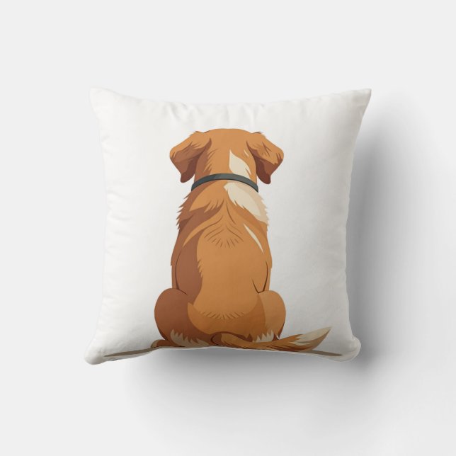 Dogs and cats behind view Throw Pillow (Back)