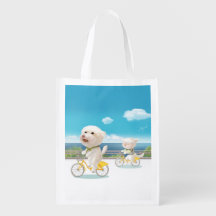 Dogs and Cats Biking by the Sea