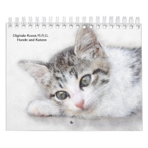 Dogs and Cats Digital Art Calendar