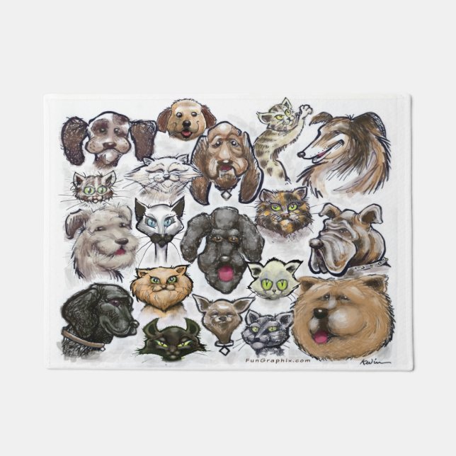Dogs and Cats Doormat (Front)
