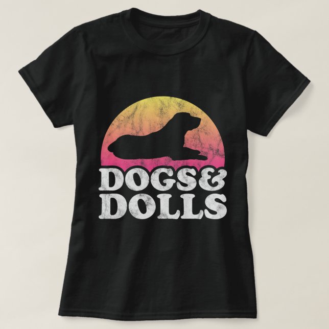 Dogs and Dolls Mens or Womens Dog and Doll T-Shirt (Design Front)