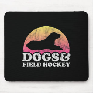 Dogs And Field Hockey Men's Or Women's Dog Mouse Mat