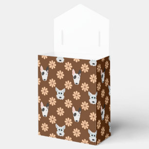 Dogs and Flowers Brown Favour Box