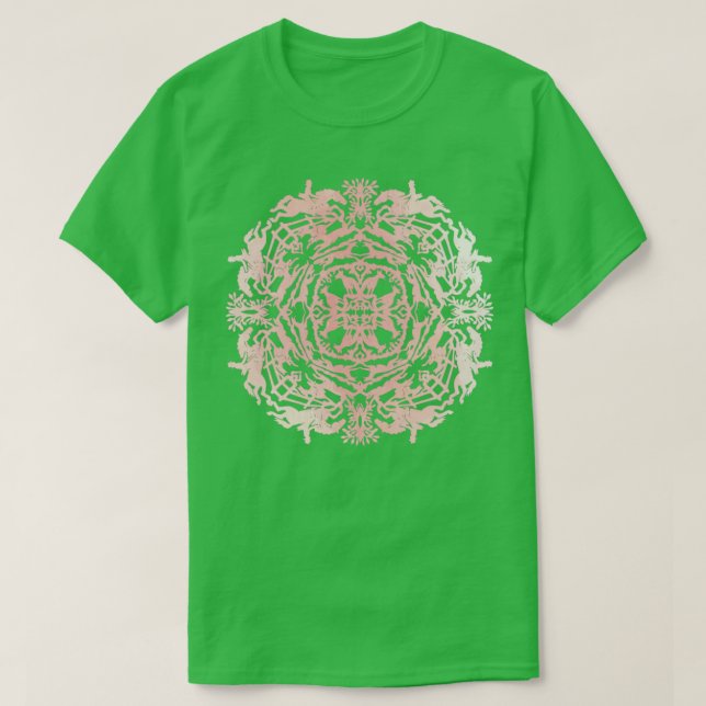 Dogs And Foxes in Rose T-Shirt (Design Front)