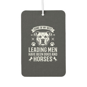 Dogs And Horses Leading Men Car Air Freshener