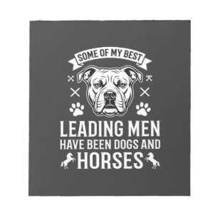 Dogs And Horses Leading Men Notepad