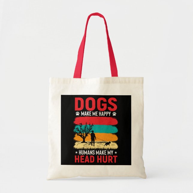 Dogs and Humans Humour Tote Bag (Front)