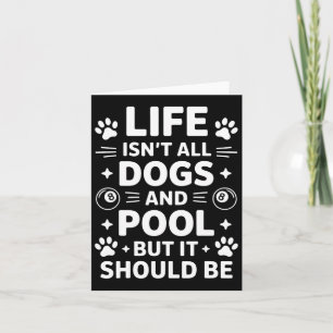 Dogs And Pool Billiards Funny Pool Card