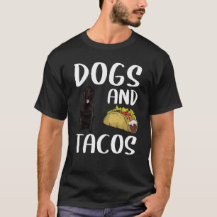 Dogs And Tacos Flat Coated Retriever Mexican Food T-Shirt