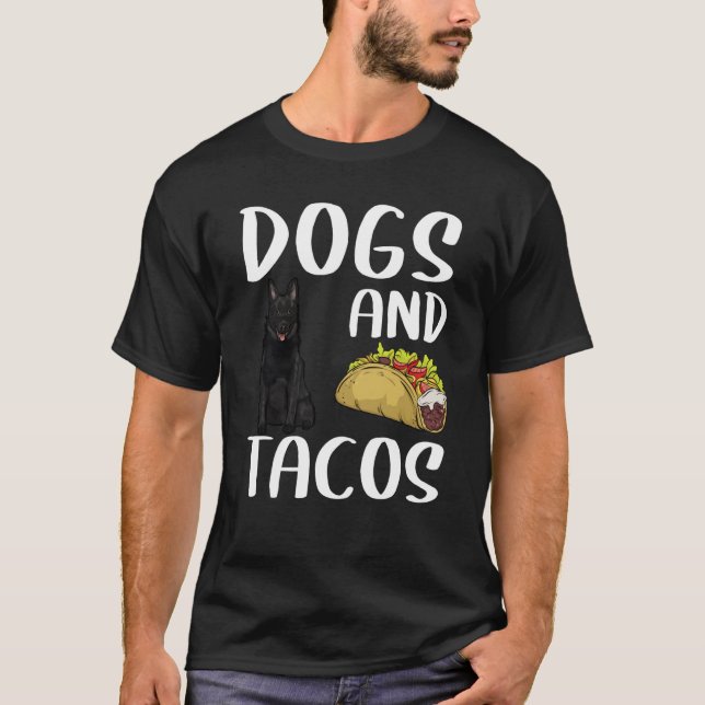 Dogs And Tacos Schipperke Mexican Food T-Shirt (Front)