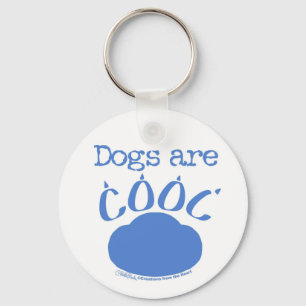 DOGS are Cool Paw Print Key Ring