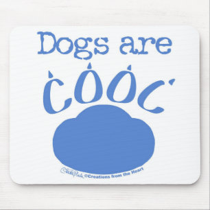 DOGS are Cool Paw Print Mouse Mat