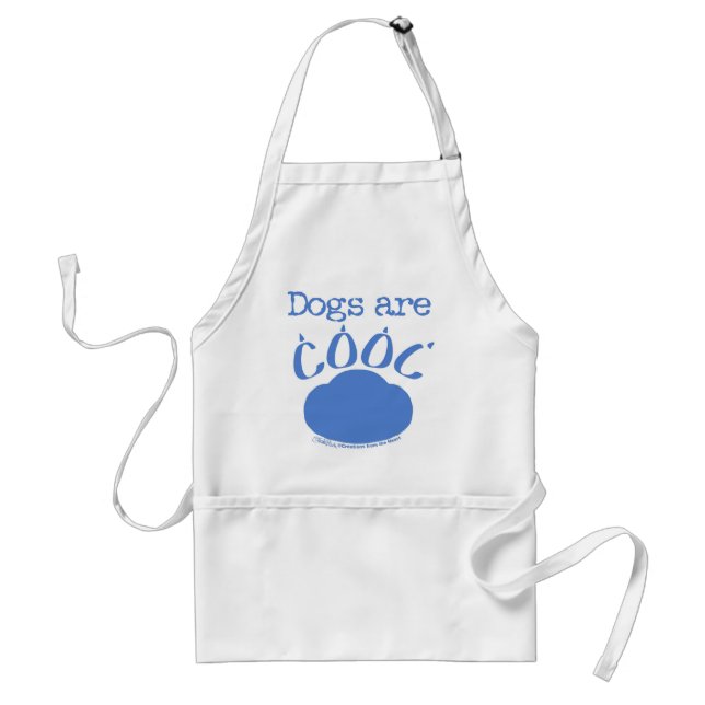 DOGS are Cool Paw Print Standard Apron (Front)