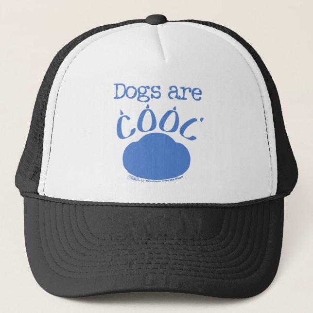 DOGS are Cool Paw Print Trucker Hat (Front)