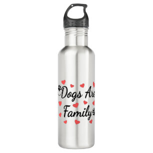 Dogs Are Family Typography For Dog Lovers 710 Ml Water Bottle