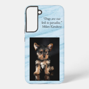 dogs are link to paradise marble background  samsu samsung galaxy case