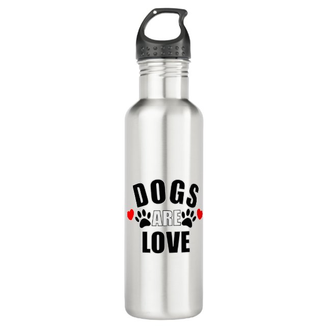 Dogs Are Love 710 Ml Water Bottle (Front)