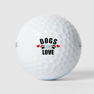 Dogs Are Love Golf Balls