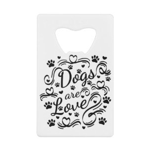 Dogs Are Love Paw And Hearts Typography