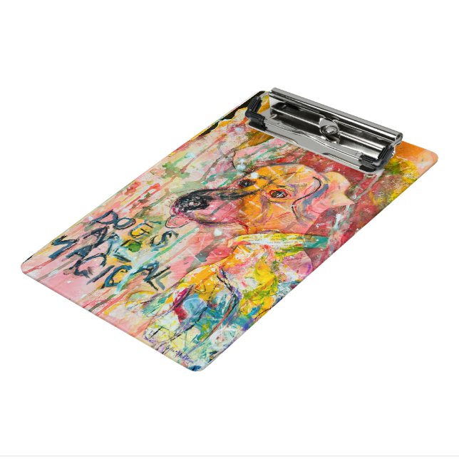 Dogs are Magical Mini Clipboard (Angled3)