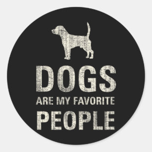 Dogs Are My Favourite People Classic Round Sticker