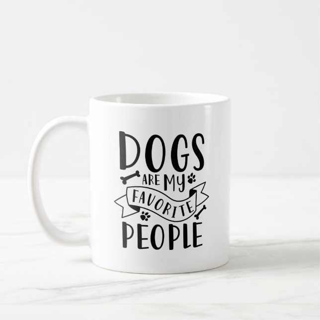 Dogs Are My Favourite People Coffee Mug (Left)