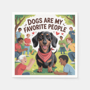 Dogs Are My Favourite People Napkin