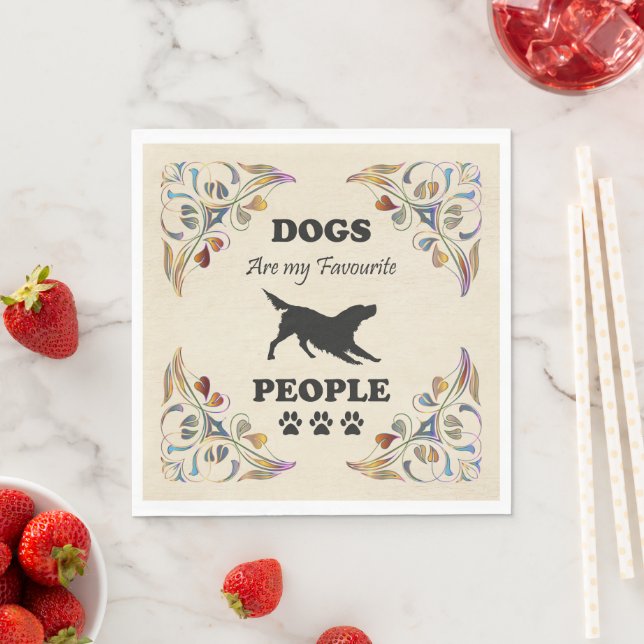 Dogs Are My Favourite People Paper Napkin (Insitu)