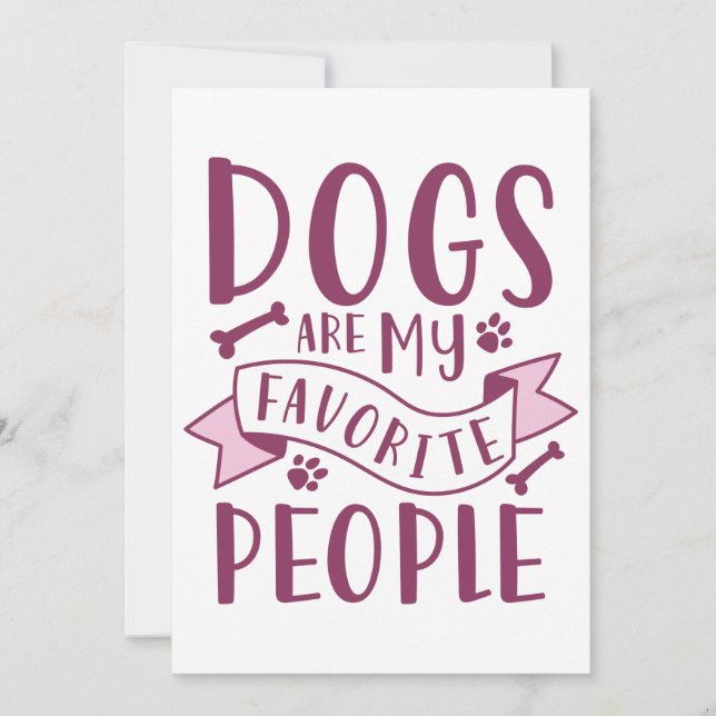 Dogs Are My Favourite People Thank You Card (Front)