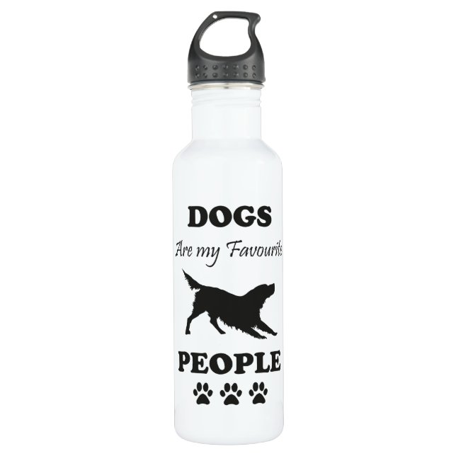 Dogs Are My Favourite People Water Bottle (Front)