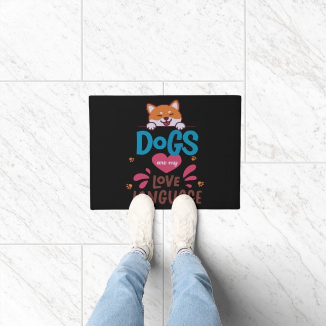 Dogs Are My Love Language Doormat (Indoor)