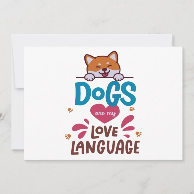 Dogs Are My Love Language Holiday Card (Front)