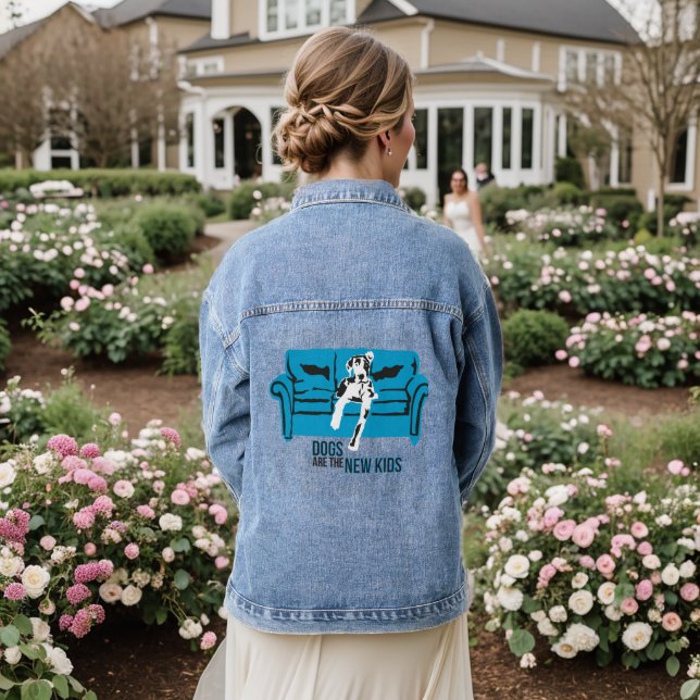 Dogs are the New Kids Denim Jacket (Wedding Back)