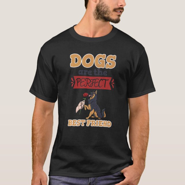 Dogs Are The Perfect Best Friend Women Human Doggy T-Shirt (Front)