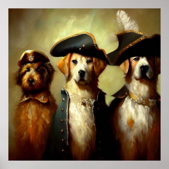 Dogs as Three Musketeers Poster (Front)