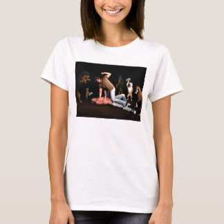 Dogs at Manfight ladies shirt