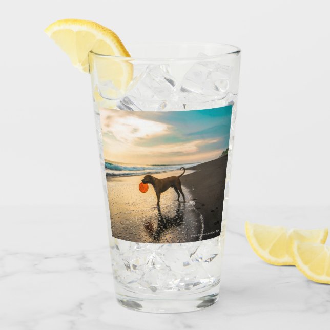 Dogs at play, 2-sided, glass (Front Ice)