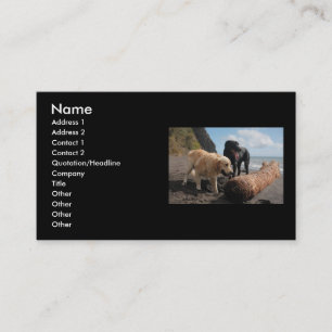 Dogs at the beach business card