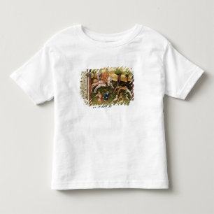 Dogs attacking a leopard, from a book toddler T-Shirt