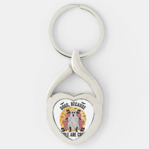 Dogs Because People Are Creepy Key Ring