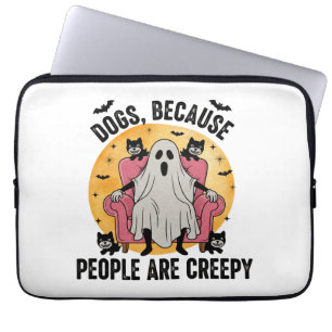 Dogs Because People Are Creepy Laptop Sleeve