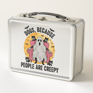 Dogs Because People Are Creepy Metal Lunch Box