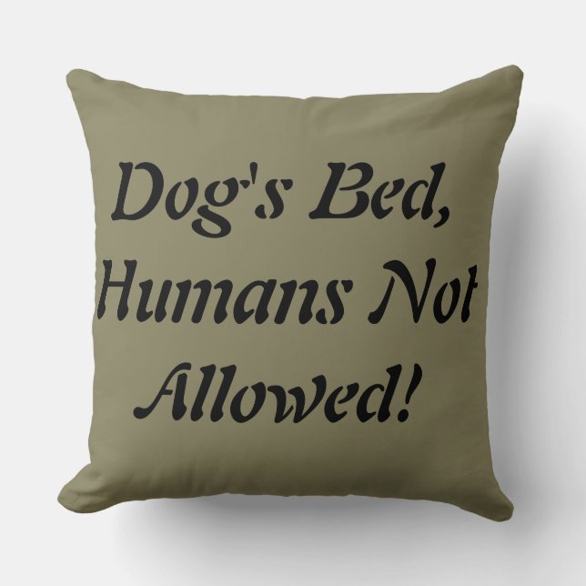 Dog's Bed Throw Pillow (Front)