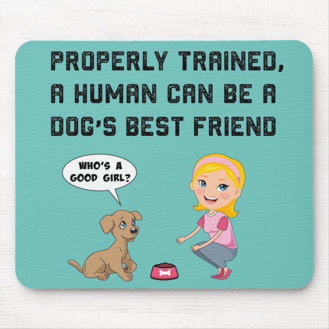 Dogs best friend beverage mouse mat (Front)