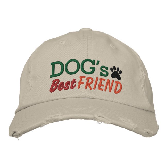 Dog's Best Friend by SRF Embroidered Hat (Front)