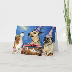 Dog's birthday party card